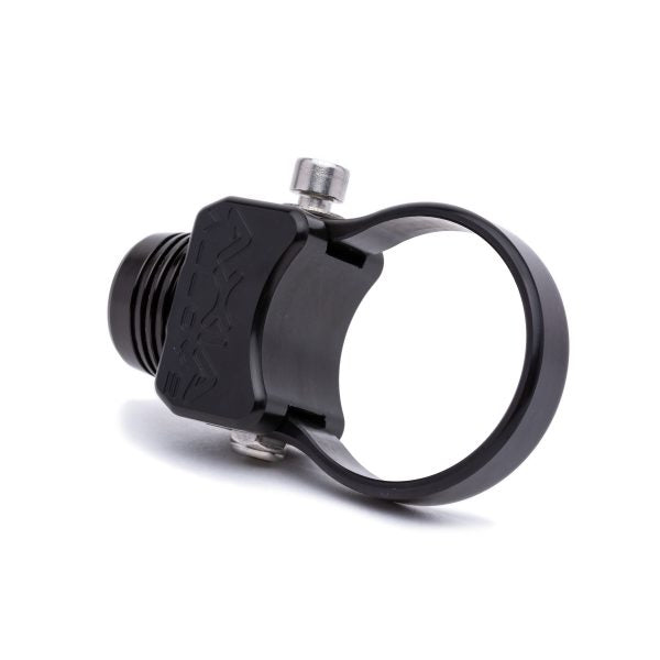 The black light and clamp seen from behind, showing the ring and clamp bolt