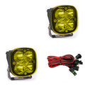 Pair of amber-lens pods with spot optics, shown with the wiring harness