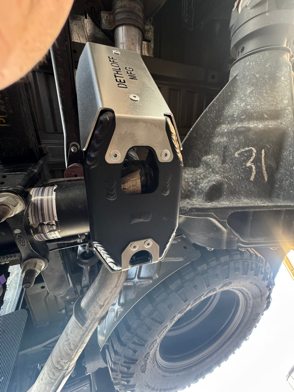 HD Rear Shock Guards: 2023-27 F-250/F-350
